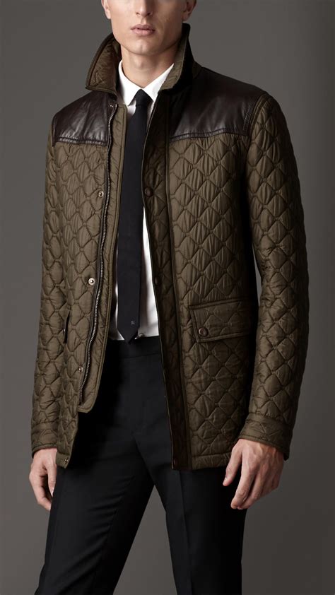 lederjacke burberry|burberry quilted jacket.